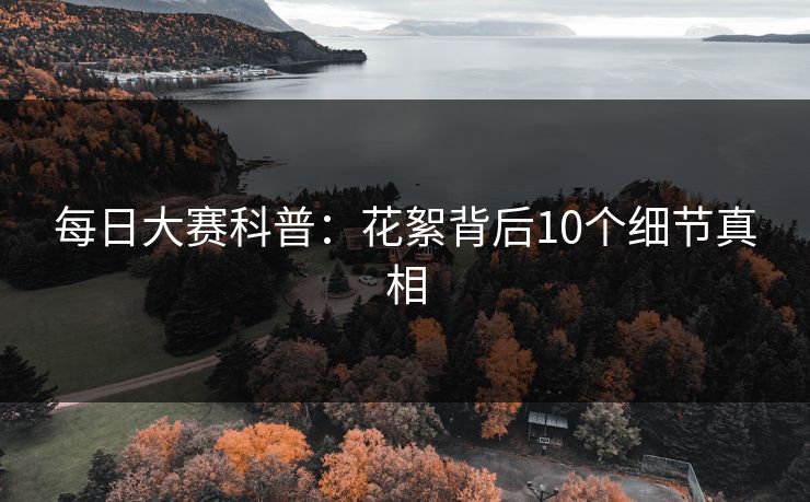 每日大赛科普：花絮背后10个细节真相